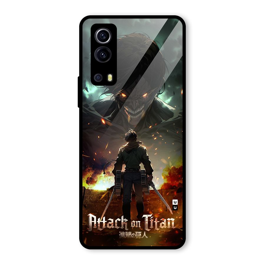 Atack On Titan Glass Back Case for Vivo iQOO Z3