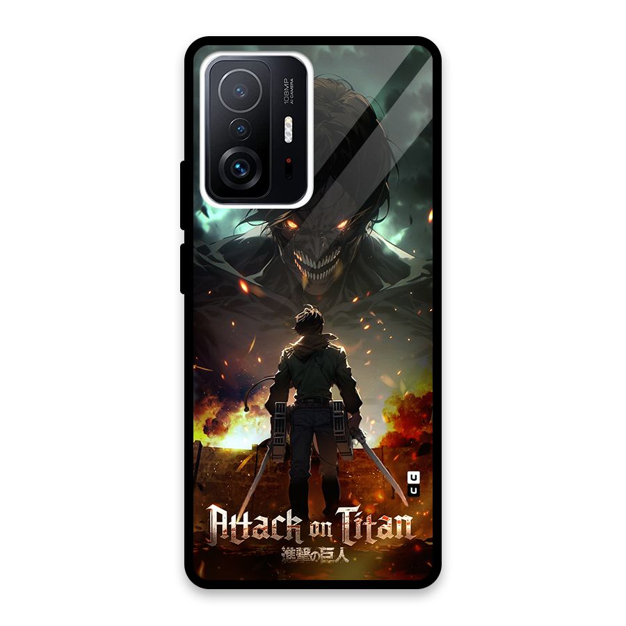 Atack On Titan Glass Back Case for Xiaomi 11T Pro