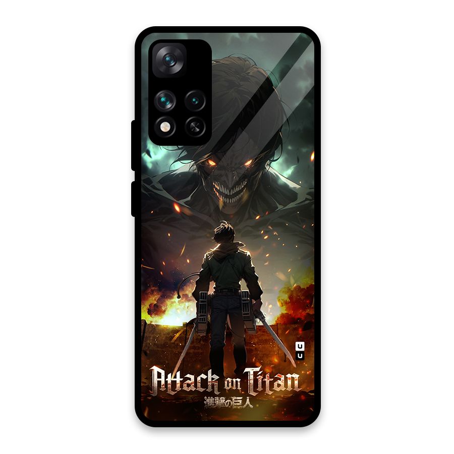 Atack On Titan Glass Back Case for Xiaomi 11i HyperCharge 5G