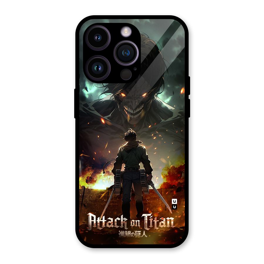 Atack On Titan Glass Back Case for iPhone 14 Pro