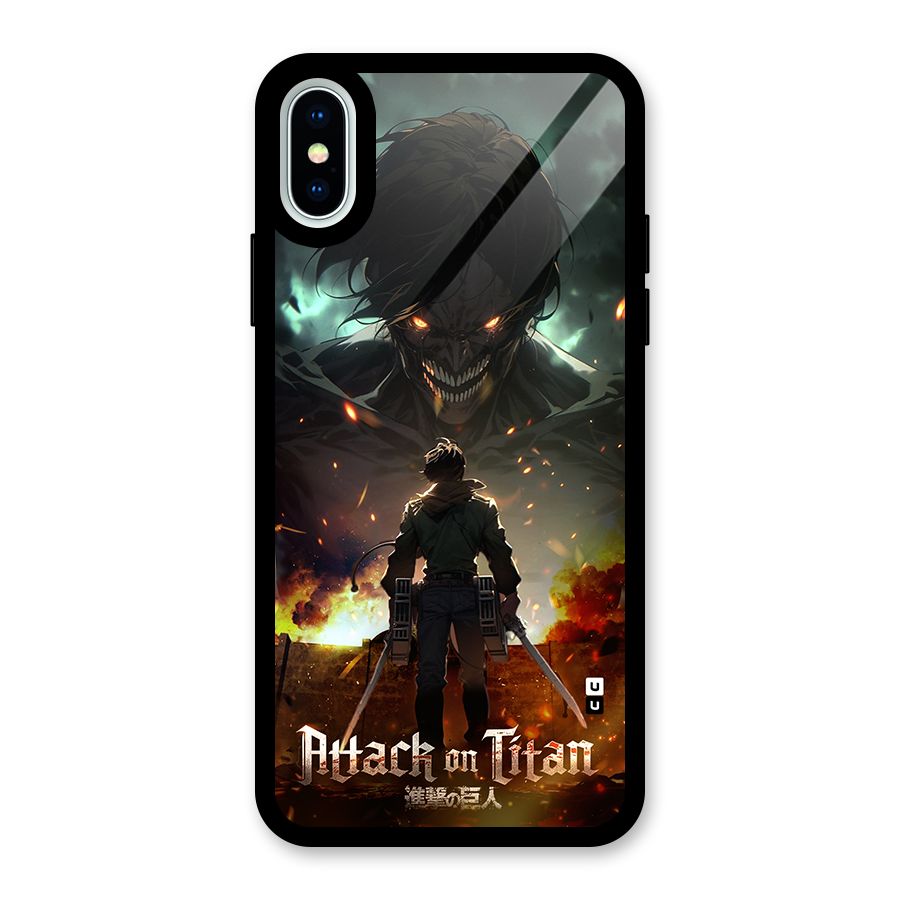 Atack On Titan Glass Back Case for iPhone XS