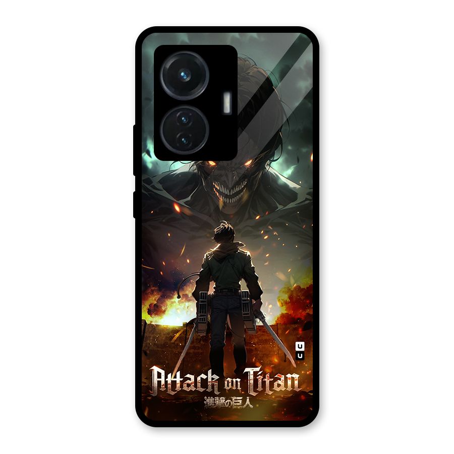 Atack On Titan Glass Back Case for iQOO Z6 44W