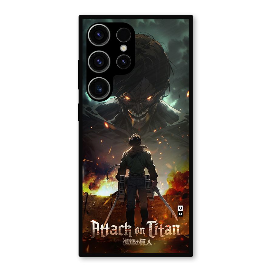 Atack On Titan Metal Back Case for Galaxy S23 Ultra