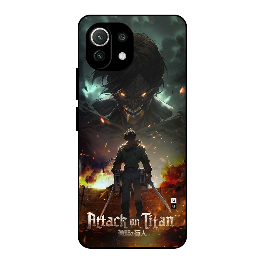 Atack On Titan Metal Back Case for Mi 11 Lite