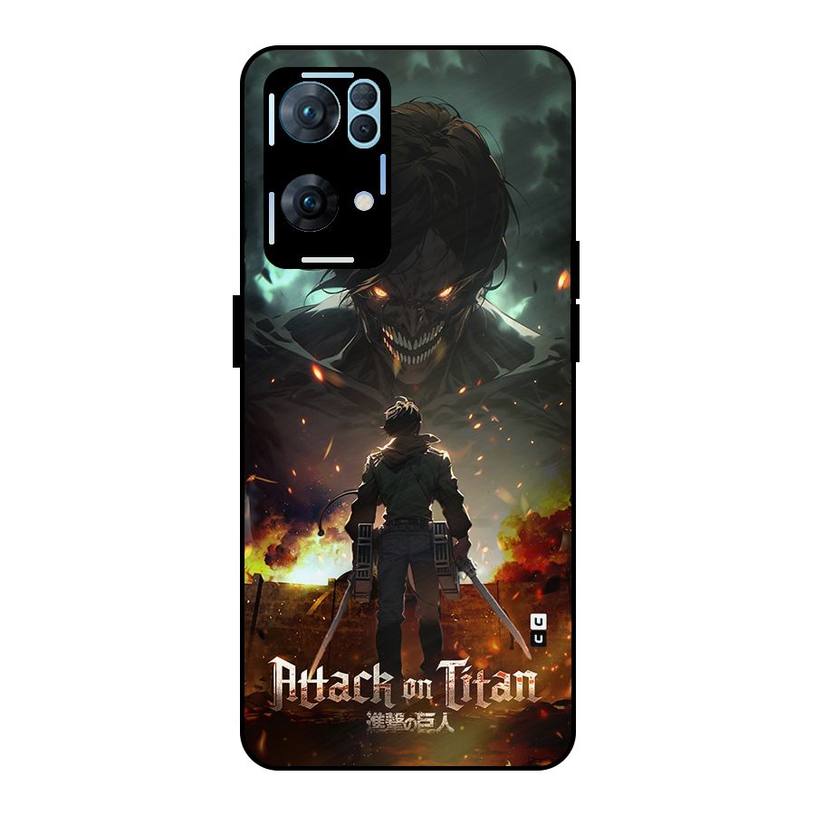 Atack On Titan Metal Back Case for Oppo Reno7 Pro 5G