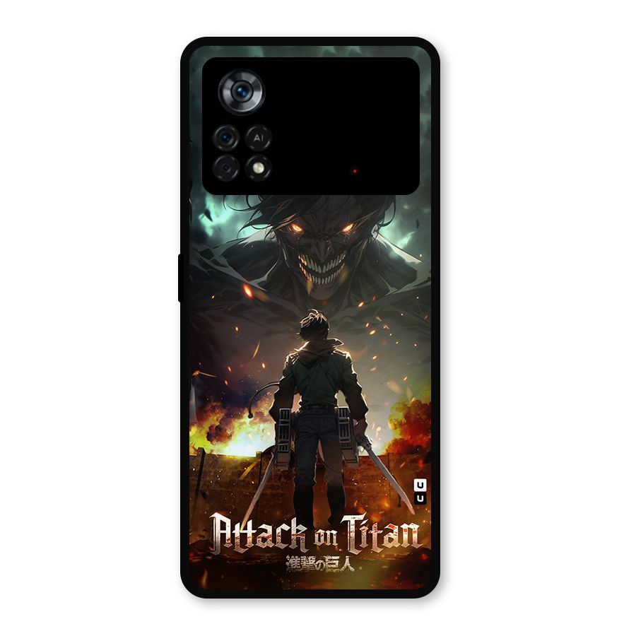 Atack On Titan Metal Back Case for Poco X4 Pro 5G