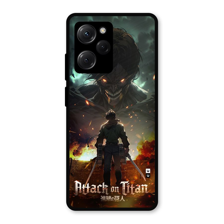 Atack On Titan Metal Back Case for Poco X5 Pro
