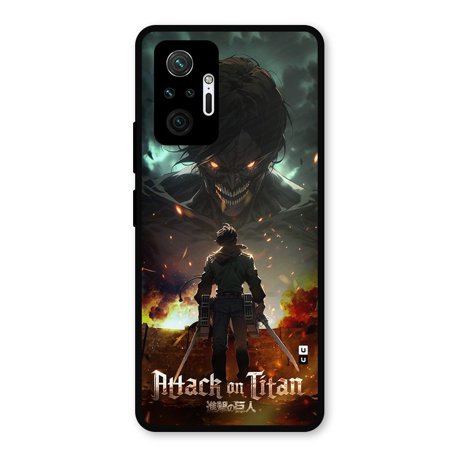 Atack On Titan Metal Back Case for Redmi Note 10 Pro