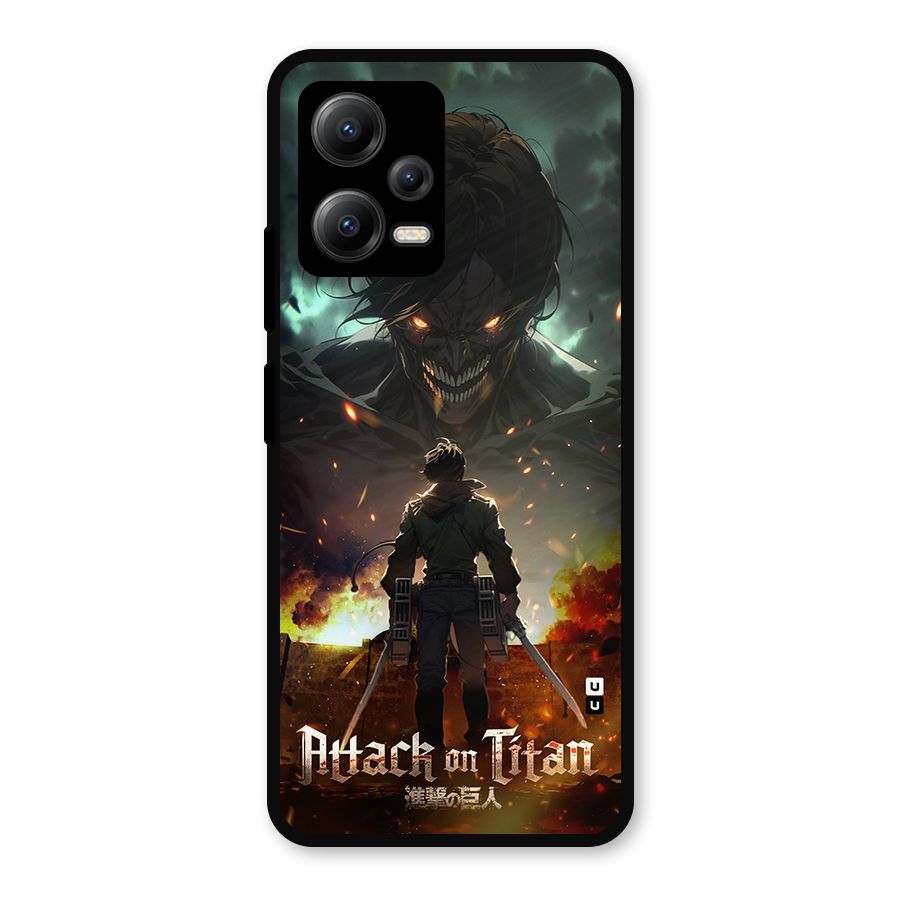 Atack On Titan Metal Back Case for Redmi Note 12 5G