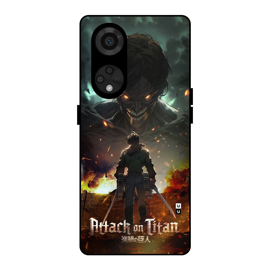 Atack On Titan Metal Back Case for Reno8 T 5G