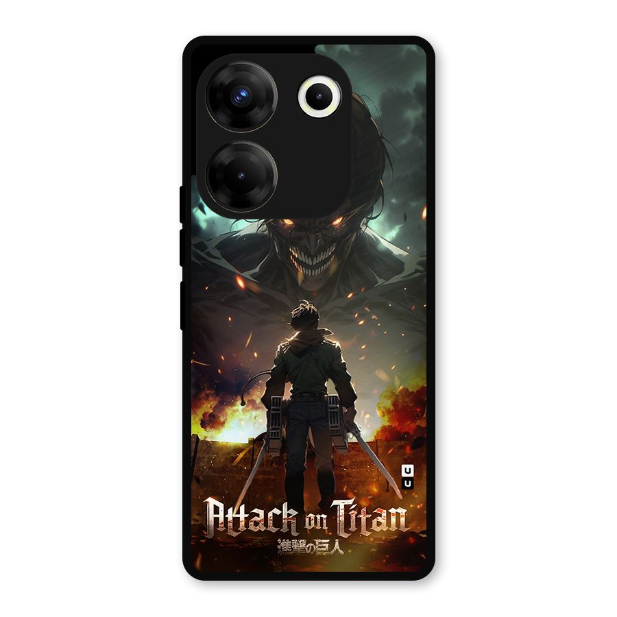 Atack On Titan Metal Back Case for Tecno Camon 20 Pro