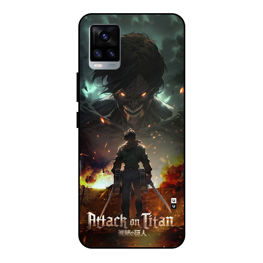 Atack On Titan Metal Back Case for Vivo V20