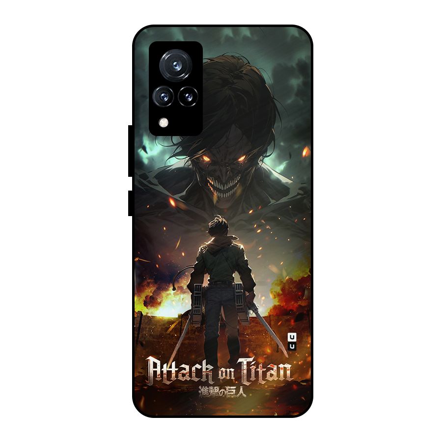 Atack On Titan Metal Back Case for Vivo V21 5G