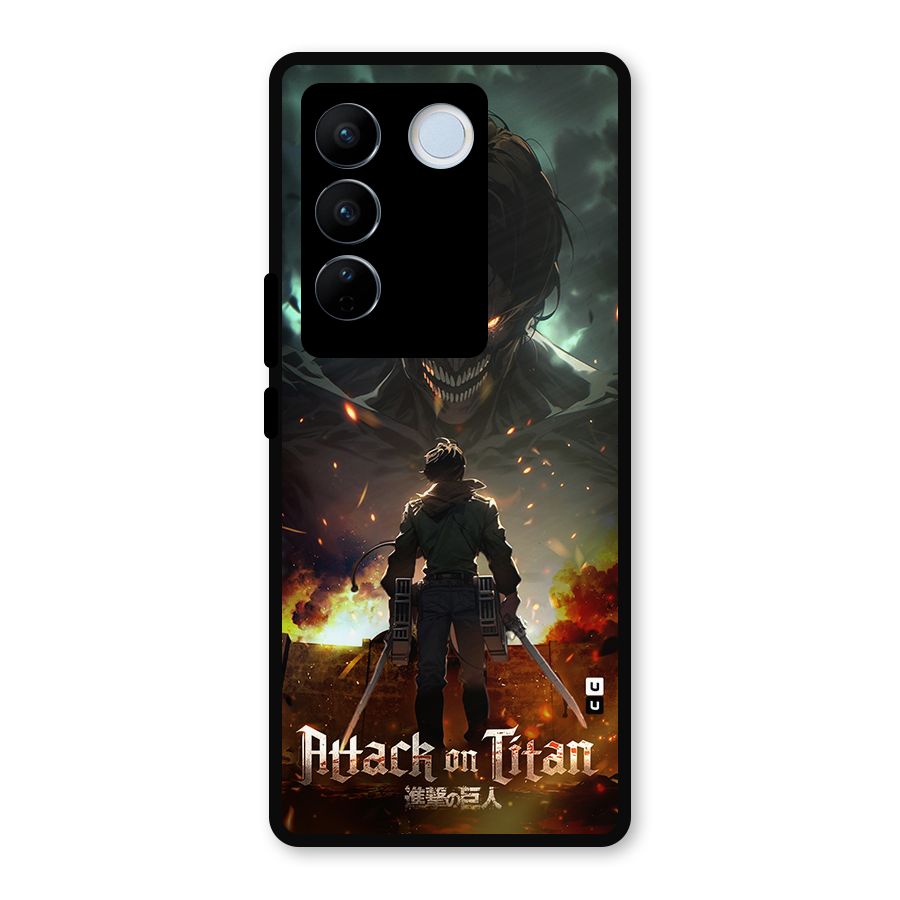 Atack On Titan Metal Back Case for Vivo V27