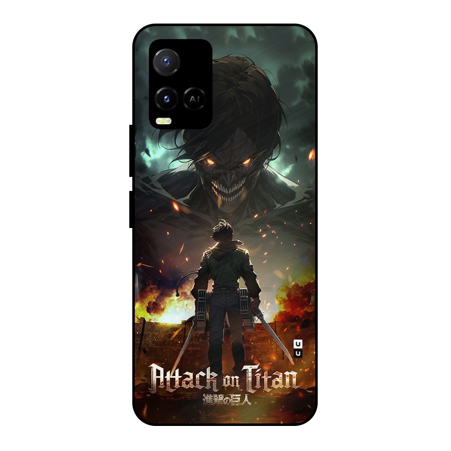 Atack On Titan Metal Back Case for Vivo Y21