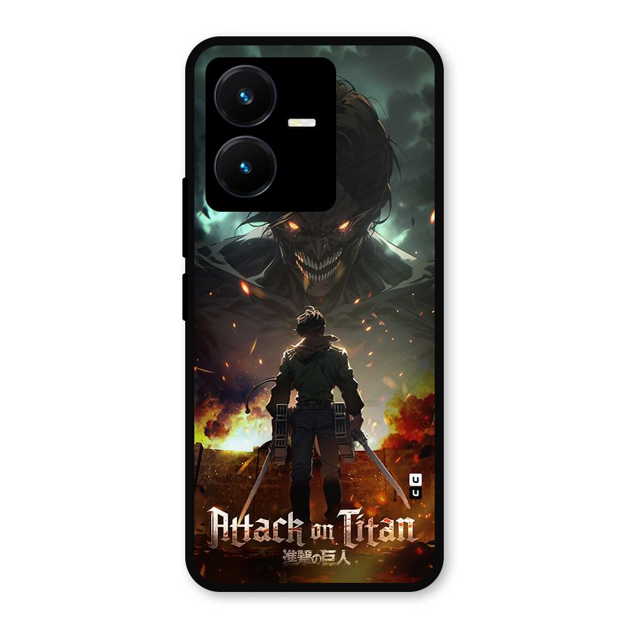 Atack On Titan Metal Back Case for Vivo Y22