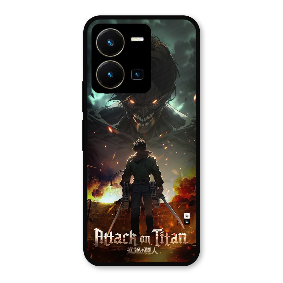 Atack On Titan Metal Back Case for Vivo Y35