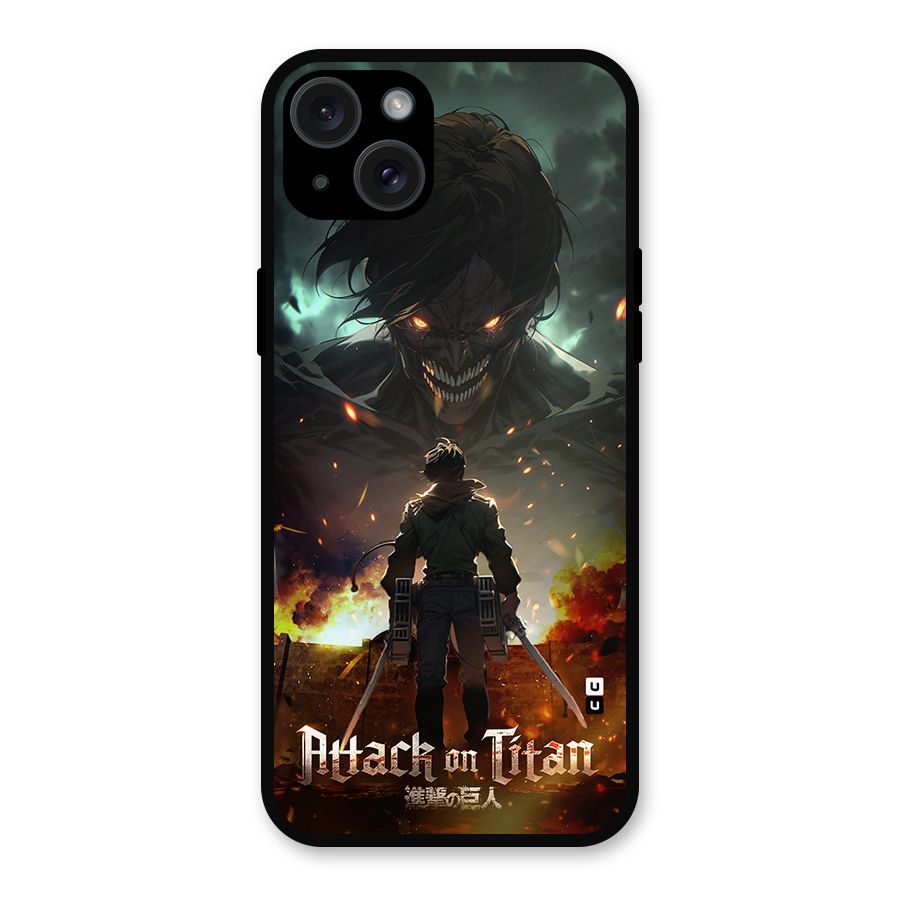 Atack On Titan Metal Back Case for iPhone 15 Plus