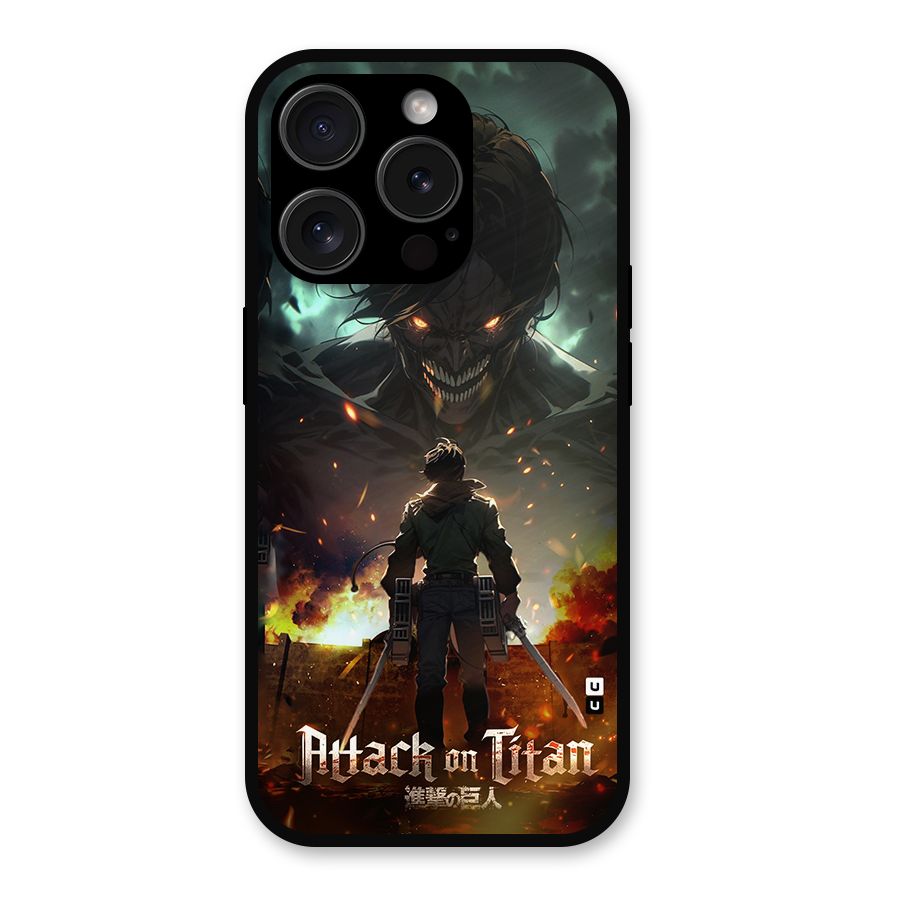 Atack On Titan Metal Back Case for iPhone 15 Pro
