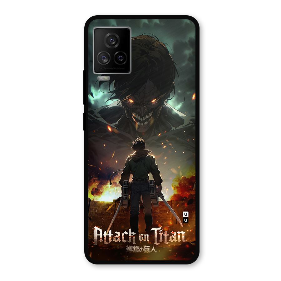 Atack On Titan Metal Back Case for iQOO 7 Legend 5G