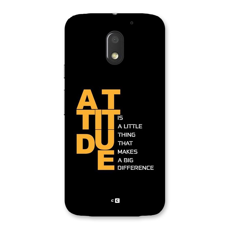 Attitude Difference Back Case for Moto E3 Power