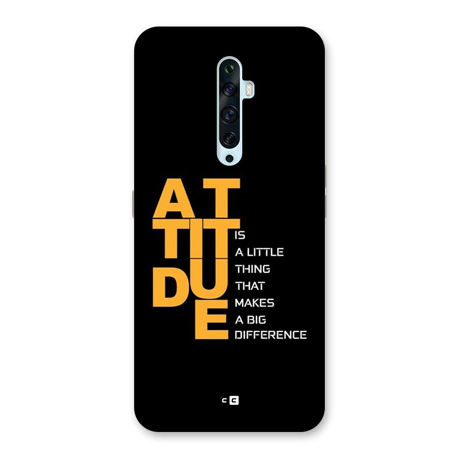 Attitude Difference Back Case for Oppo Reno2 F