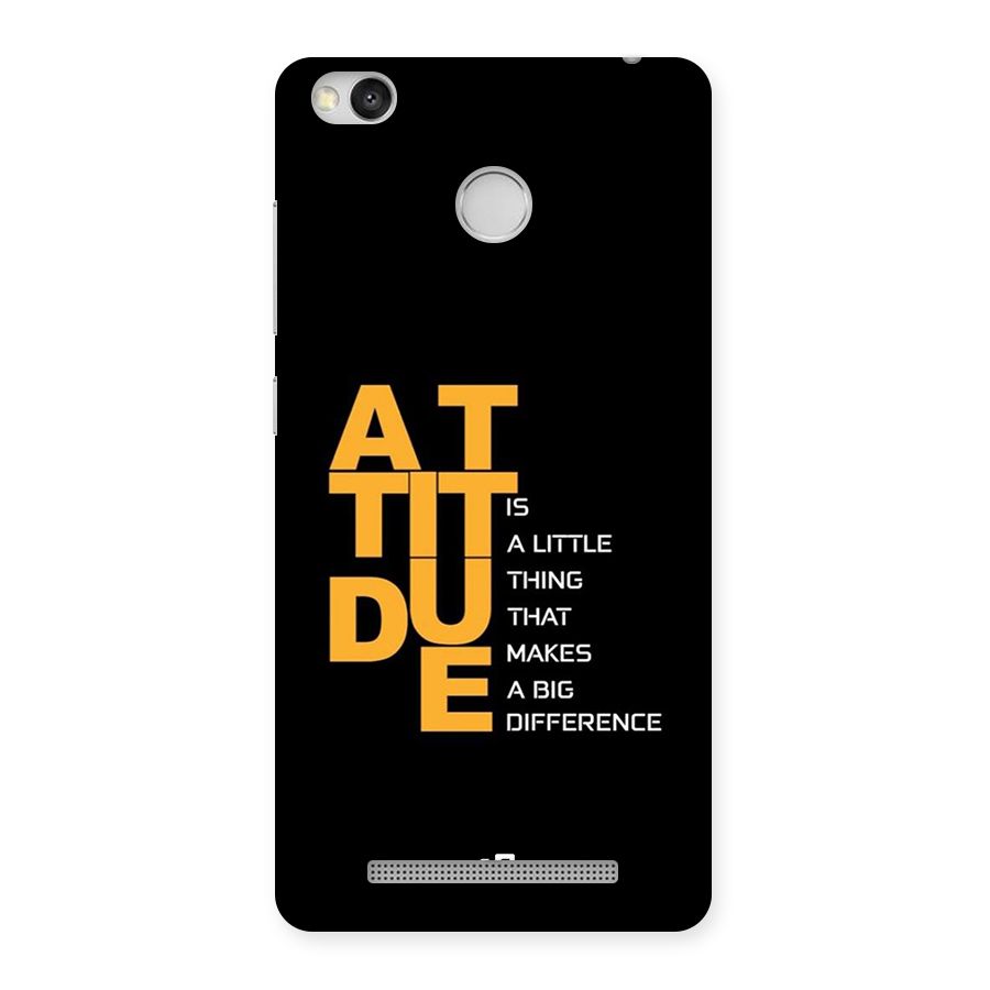 Attitude Difference Back Case for Redmi 3S Prime