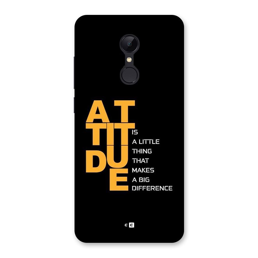 Attitude Difference Back Case for Redmi 5