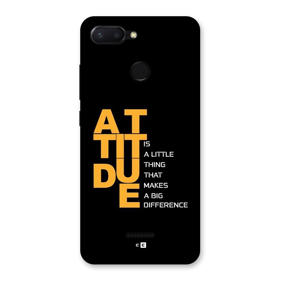 Attitude Difference Back Case for Redmi 6