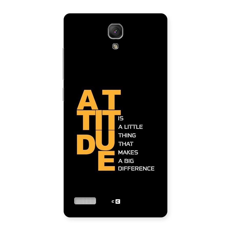 Attitude Difference Back Case for Redmi Note