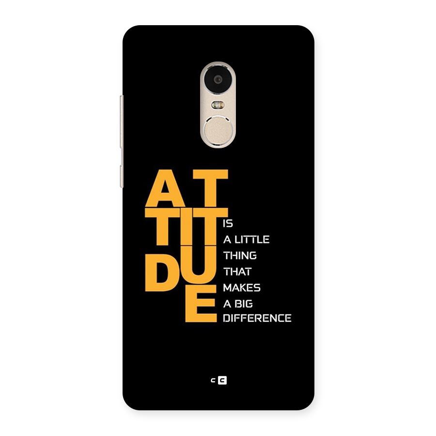 Attitude Difference Back Case for Redmi Note 4