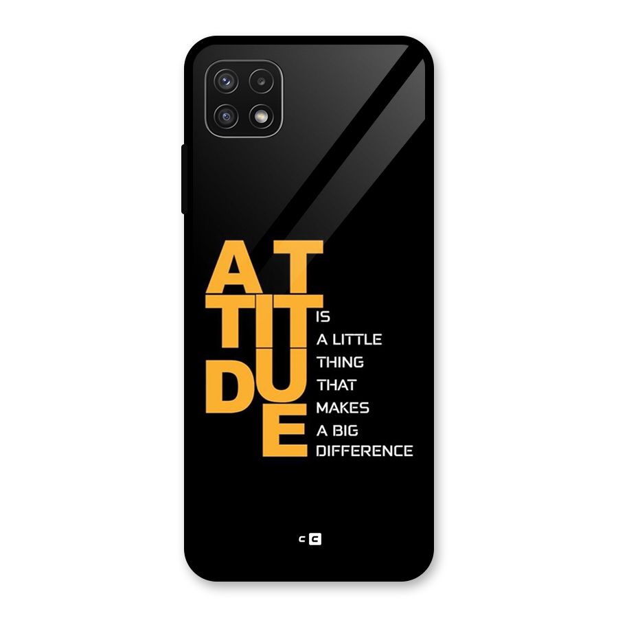 Attitude Difference Glass Back Case for Galaxy A22 5G
