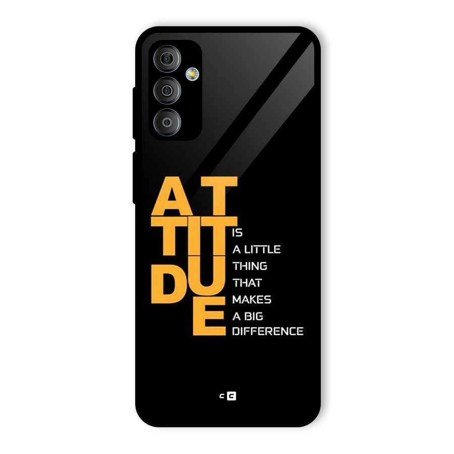 Attitude Difference Glass Back Case for Galaxy F23