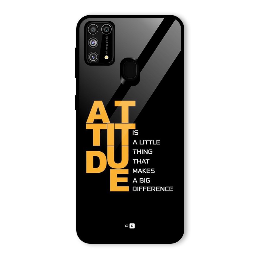 Attitude Difference Glass Back Case for Galaxy M31
