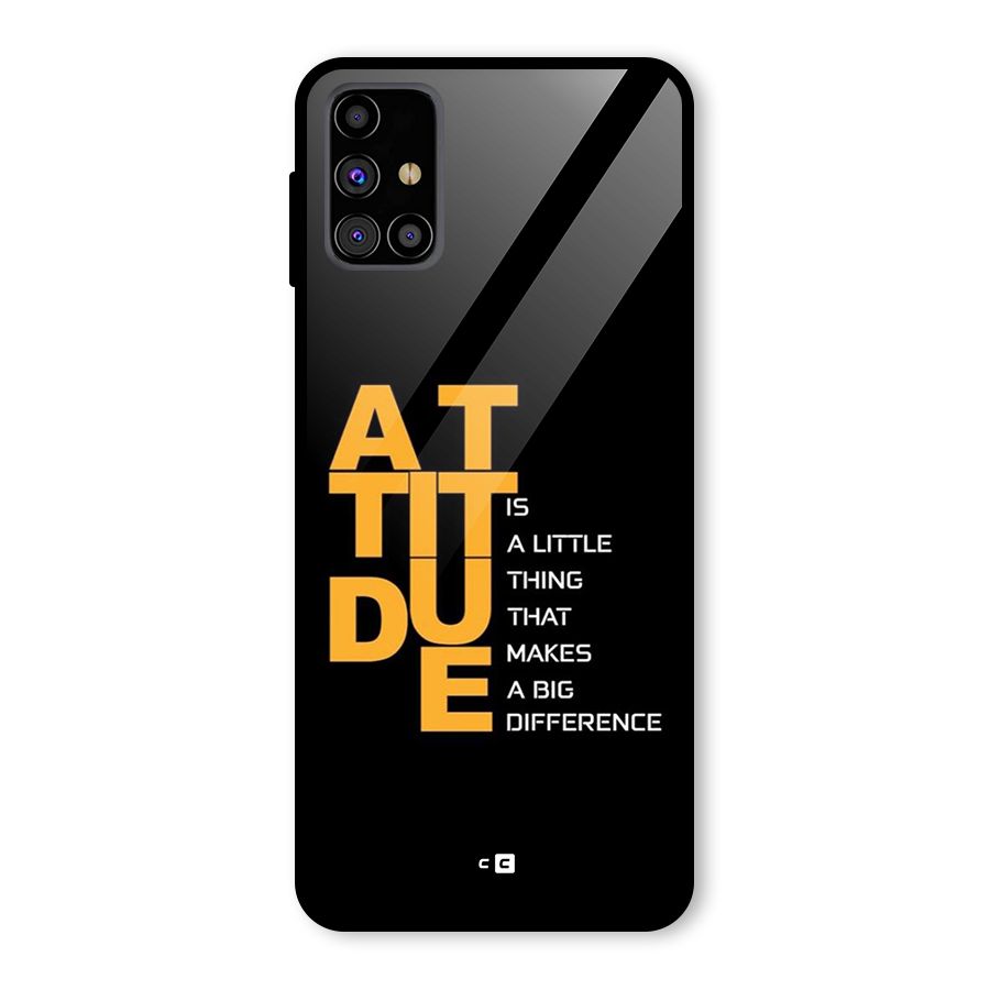 Attitude Difference Glass Back Case for Galaxy M31s
