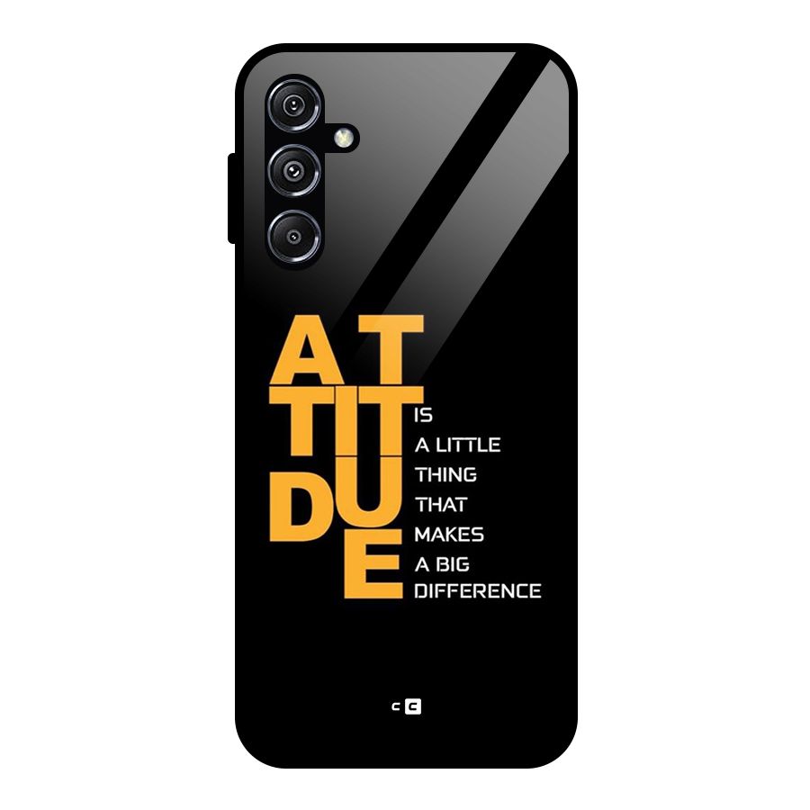 Attitude Difference Glass Back Case for Galaxy M34 5G
