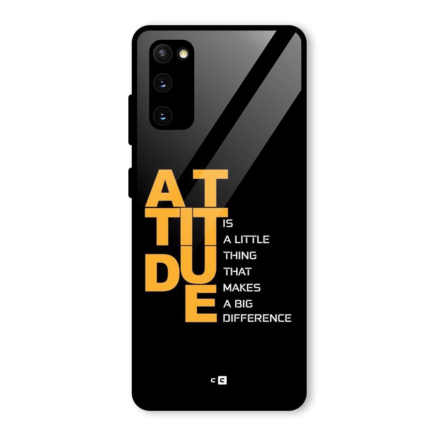 Attitude Difference Glass Back Case for Galaxy S20 FE