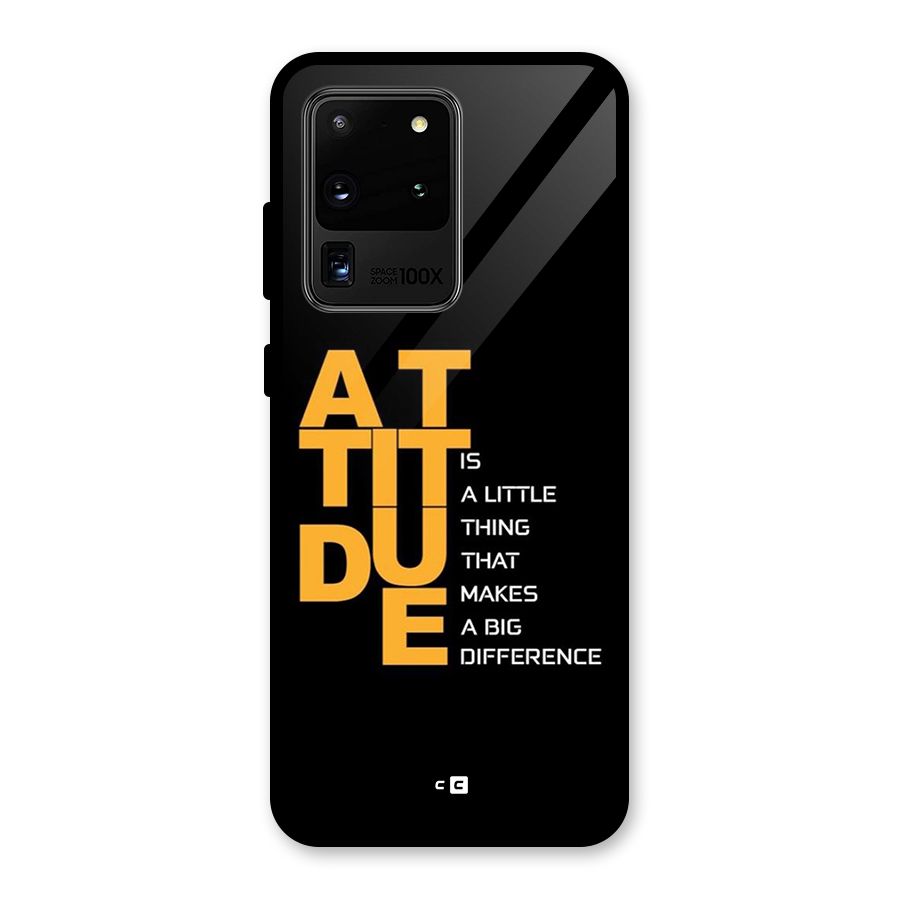 Attitude Difference Glass Back Case for Galaxy S20 Ultra