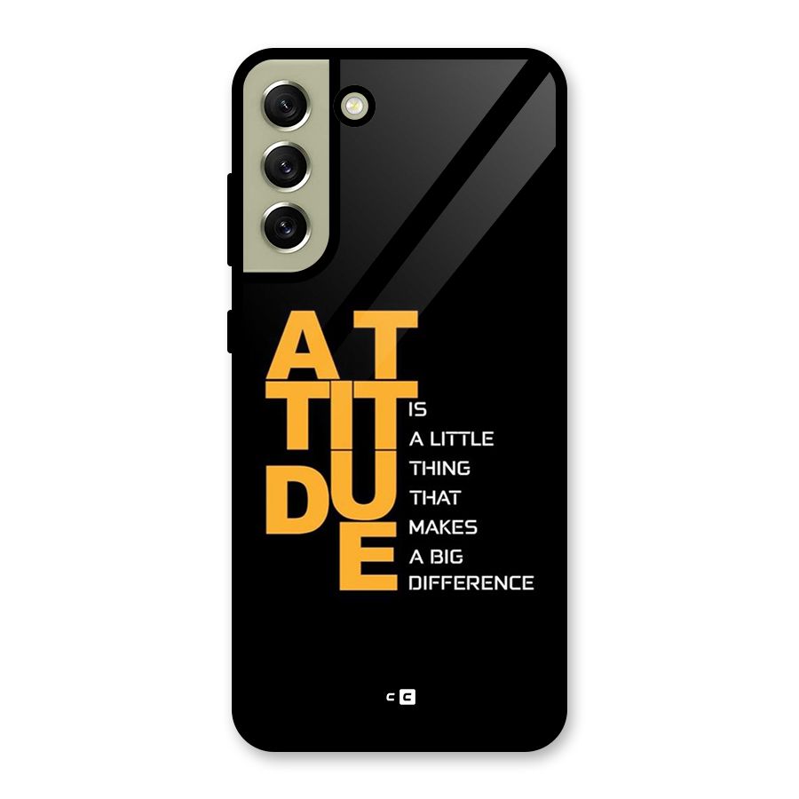 Attitude Difference Glass Back Case for Galaxy S21 FE 5G