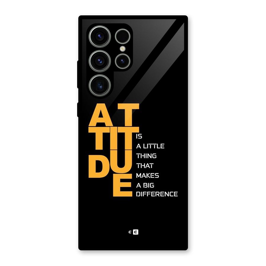 Attitude Difference Glass Back Case for Galaxy S23 Ultra