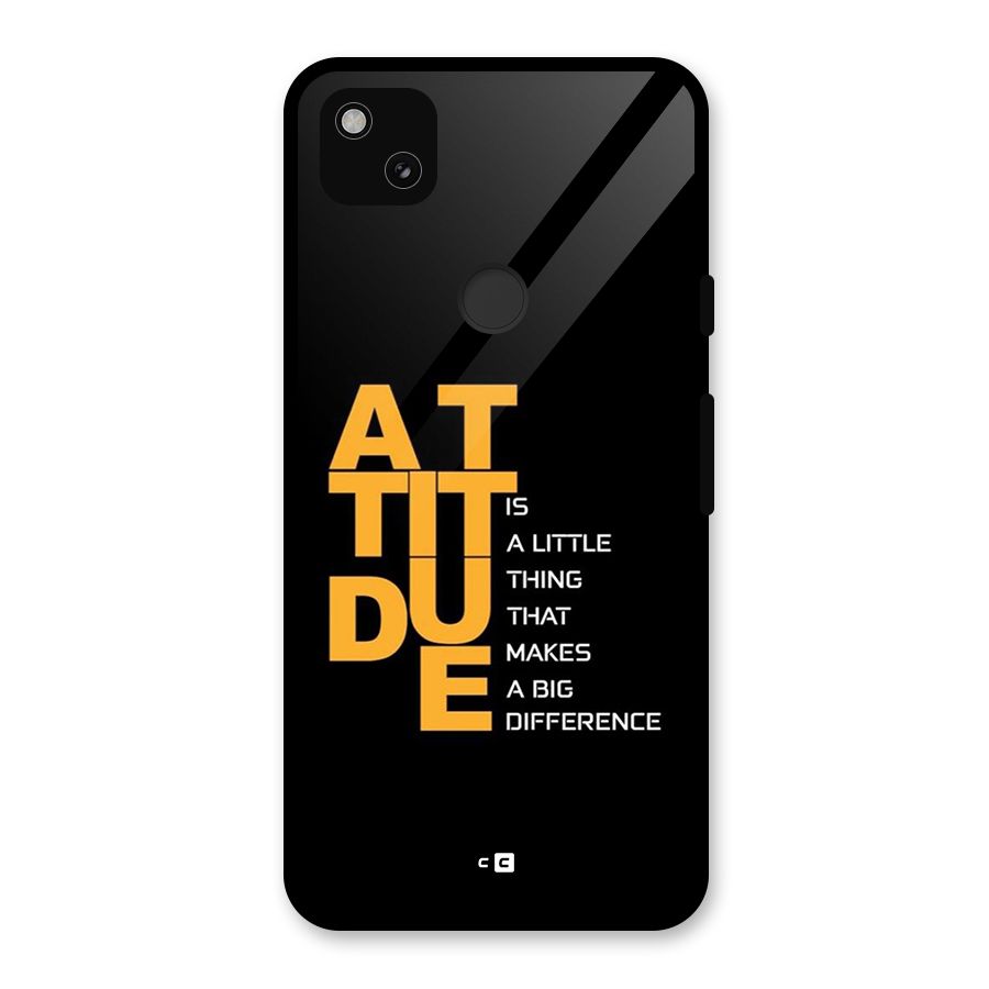 Attitude Difference Glass Back Case for Google Pixel 4a