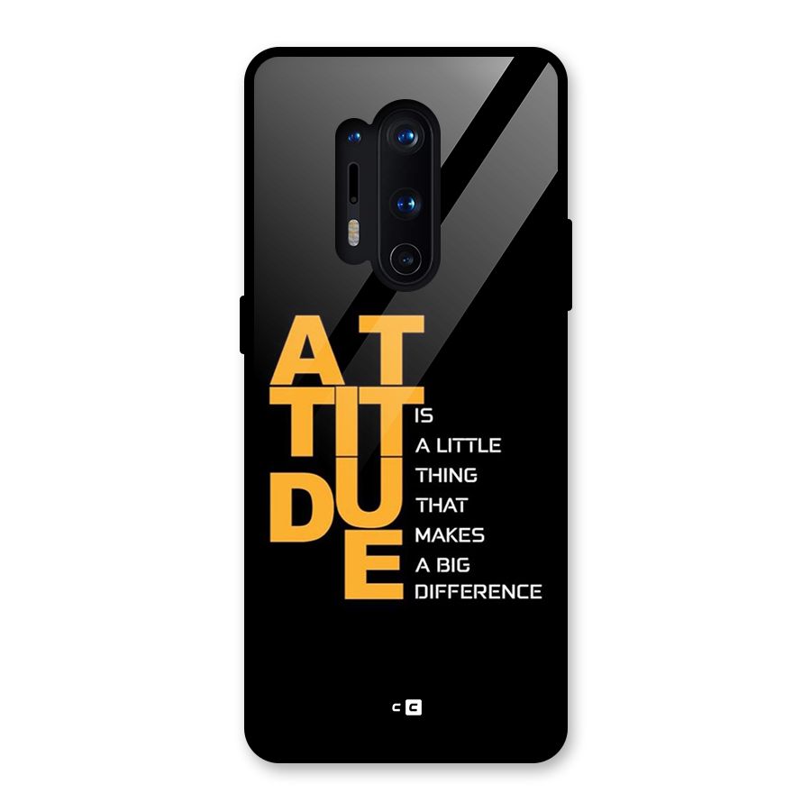 Attitude Difference Glass Back Case for OnePlus 8 Pro