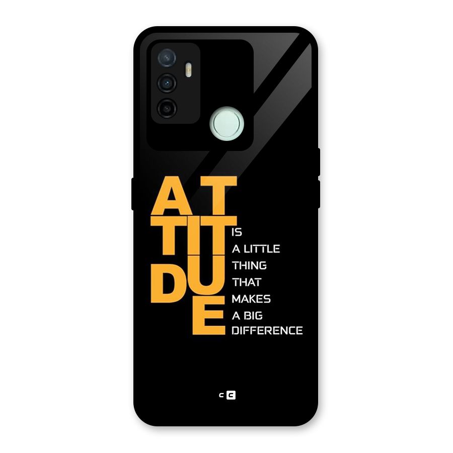 Attitude Difference Glass Back Case for Oppo A53