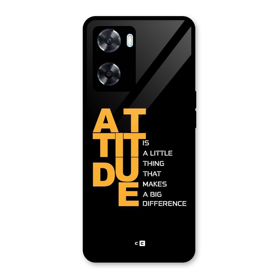 Attitude Difference Glass Back Case for Oppo A77