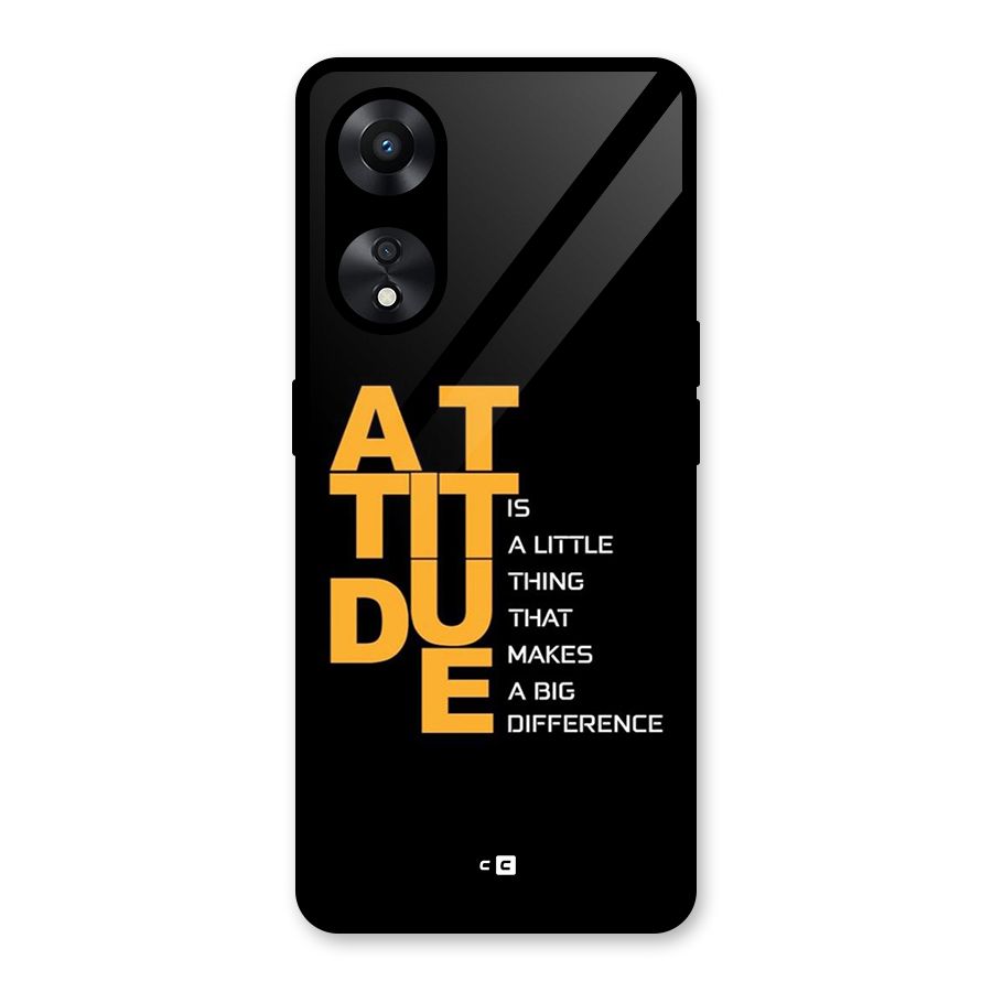 Attitude Difference Glass Back Case for Oppo A78
