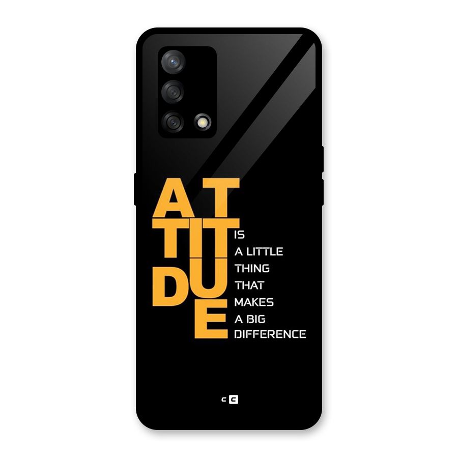 Attitude Difference Glass Back Case for Oppo F19