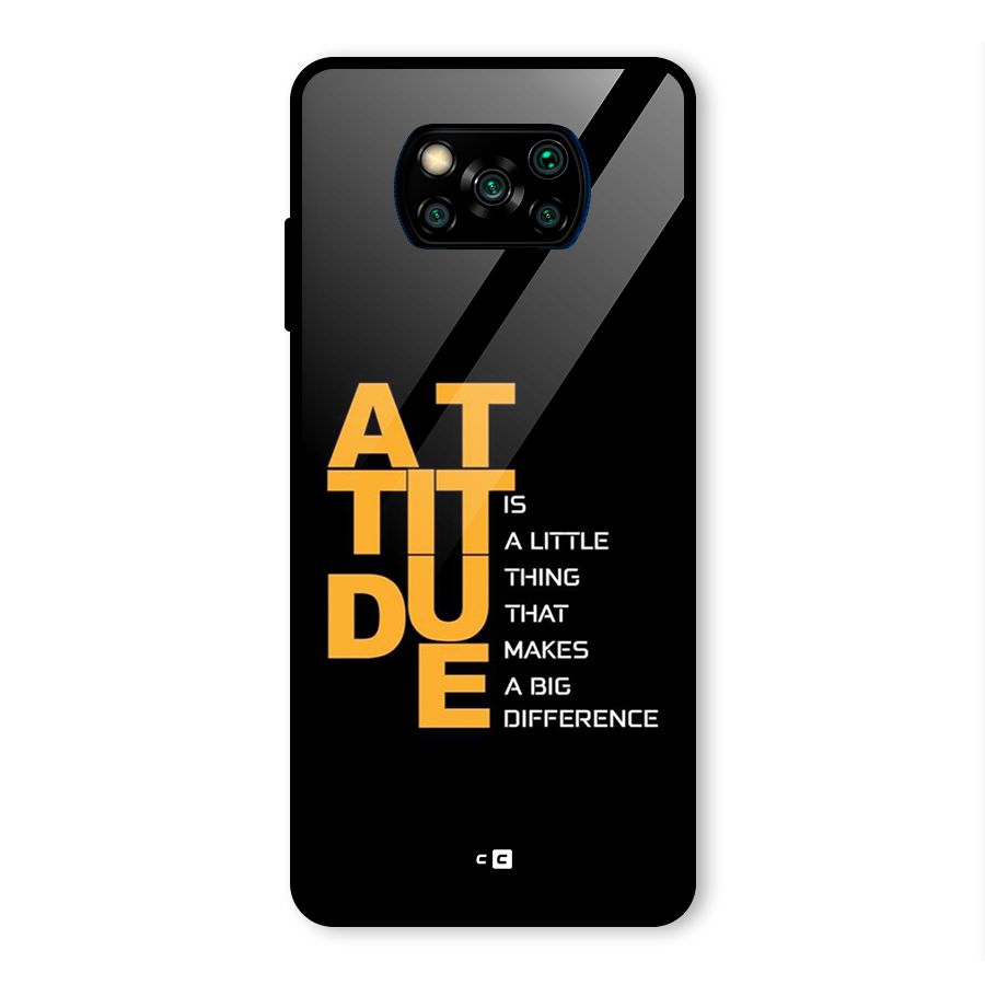 Attitude Difference Glass Back Case for Poco X3 Pro