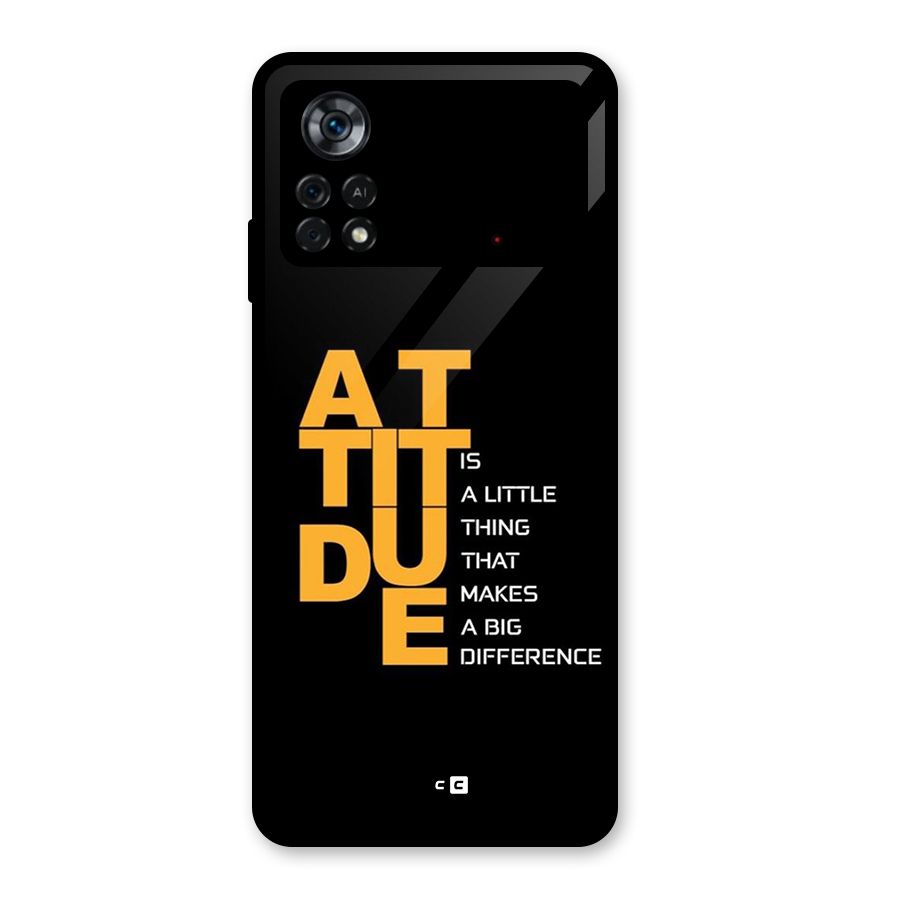 Attitude Difference Glass Back Case for Poco X4 Pro 5G