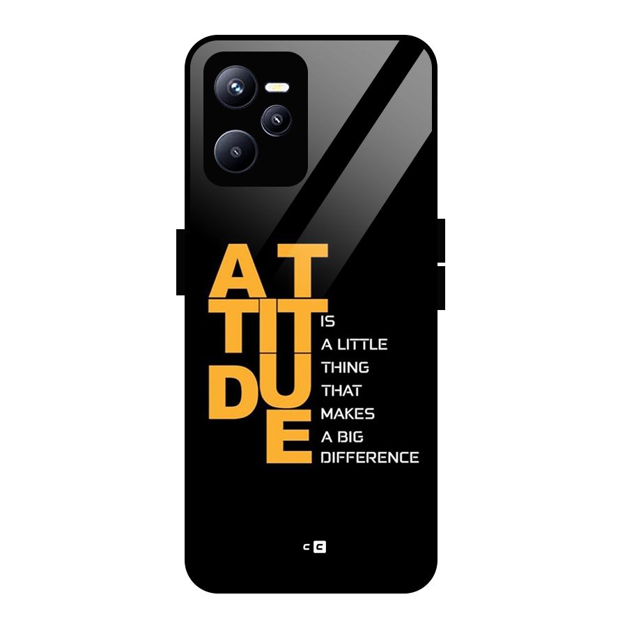 Attitude Difference Glass Back Case for Realme C35
