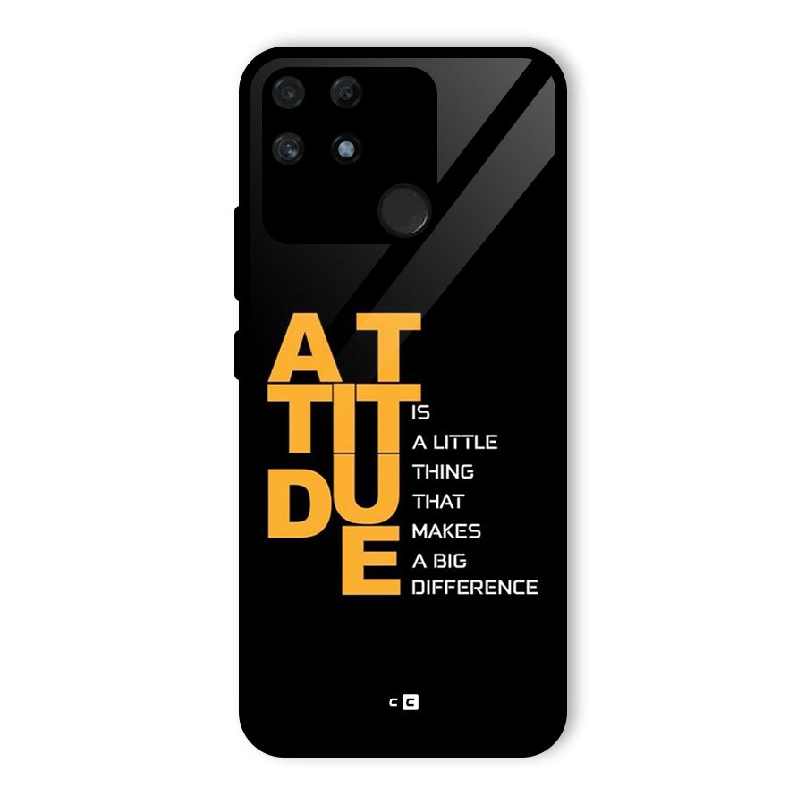 Attitude Difference Glass Back Case for Realme Narzo 50A